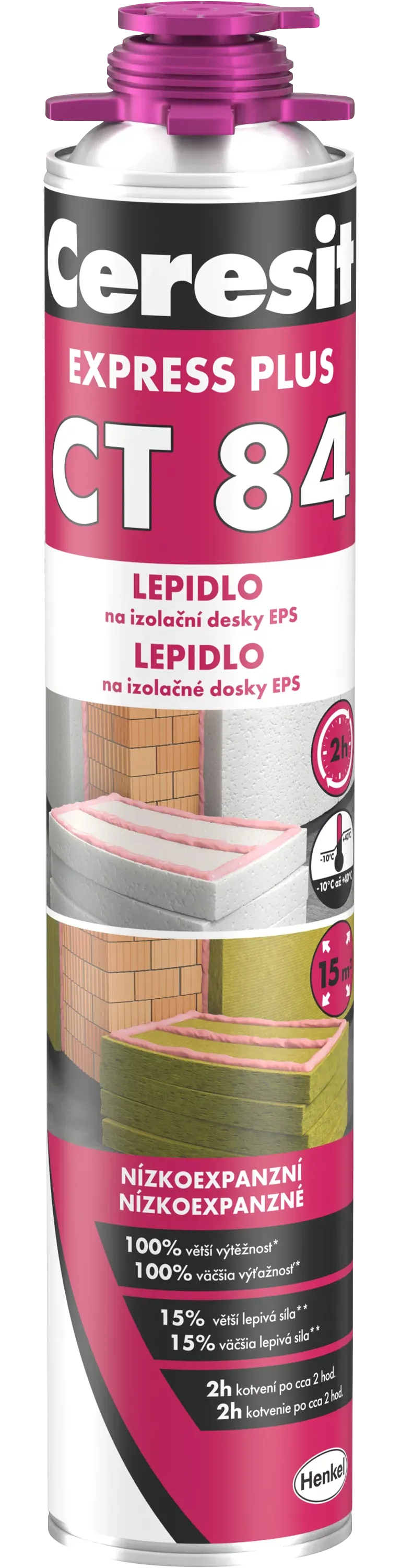 Lepidlo-pěna na polystyren Ceresit CT 84 express, pistolová, 850ml